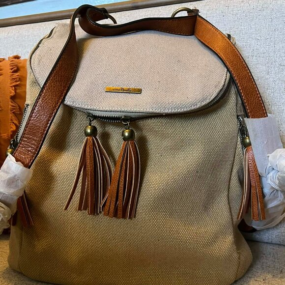 Simply Noelle Canvas Backpack Adjustable Straps NWOT main image 9